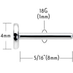 18G 5/16 G23 Titanium Threadless Post Only Labret Tragus Nose