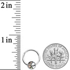 16G 3/8 Iridescent Crescent Moon Hinged Segment Ring