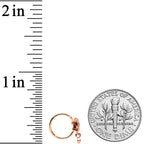 20G 5/16 Pink CZ Gem Rose Gold Tone Geometric Butterfly Nose Hoop
