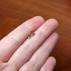 20G 5/16 Pink CZ Gem Rose Gold Tone Geometric Butterfly Nose Hoop