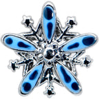 16G 5/16 Snowflake Blues Christmas Labret Monroe Tragus