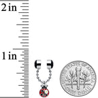 Ladybug Chain Dangle Non Pierced Magnetic Clip On Fake Septum Ring