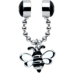 Bee Chain Dangle Non Pierced Magnetic Clip On Fake Septum Ring