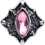 16G 1/4 Pink Gem Rhombus Retro Cartilage Tragus Earring
