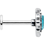 16G 5/16 Blue Gem Retro Rhombus Labret Monroe Tragus