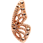 16G 1/4 Rose Gold Tone Textured Butterfly Cartilage Tragus Earring