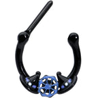 16G 5/16 Black Spider Web Witch Hat Halloween Cartilage Clicker
