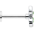 16G 5/16 Green Gem Textured Pot Leaf Labret Monroe Tragus