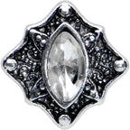 16G 1/4 Clear Gem Rhombus Retro Cartilage Tragus Earring