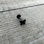 16G 5/16 Black Simple Butterfly Internally Threaded Labret Tragus