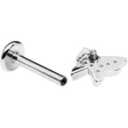 16G 5/16 Clear Gem Butterfly Internally Threaded Labret Tragus