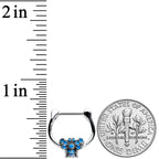 16G 5/16 Textured Blue Butterfly Cartilage Clicker