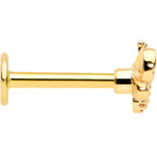 16G 5/16 Clear Gem Gold Tone Beauty Bee Labret Monroe Tragus