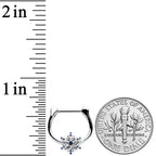 16G 5/16 Blue Gem Festive Snowflake Christmas Cartilage Clicker