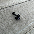 16G 5/16 Purple Gem Black Skull Heart Bow Labret Monroe Tragus