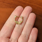 16G 5/16 Orange Gem Gold Tone Baroque Butterfly Cartilage Clicker