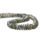7.5-11.5mm Labradorite German Faceted Rondelles 16 inch 118 beads