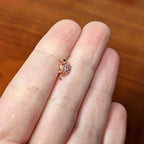 16G 1/4 Pink Gem Rose Gold Hue Fashion Flamingo Cartilage Tragus