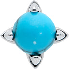 16G 1/4 Blue Turquoise Claw Hand Cartilage Tragus Earring
