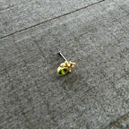 20G 1/4 Green Gem Shades of Spring Golden Nose Bone