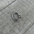 16G 3/8 Antiqued Butterfly Flower Horseshoe Circular Barbell