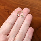 16G 3/8 Gold Tone Burnished Butterflies Horseshoe Circular Barbell