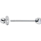 3mm Clear CZ Gem Implant Grade Titanium Stud Earrings