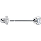 4mm Clear CZ Gem Implant Grade Titanium Stud Earrings