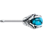 20G 1/4 Blue Turquoise Claw Hand Halloween Nose Bone