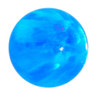 16G 5/16 Blue Synthetic Opal Titanium Threadless Flower Labret