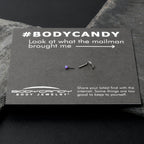 18G 1/4 Purple Synth Opal G23 Titanium Threadless Left Nose Screw