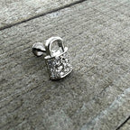 16G 5/16 Clear CZ Gem Lock It Up Labret Monroe Tragus