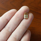 16G 5/16 Clear CZ Gem Gold Tone Lock It Up Labret Monroe Tragus
