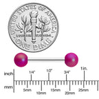 14G 9/16 Matte Purple Aurora Barbell Nipple Ring Set