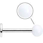 16G 5/16 Matte White Aurora Labret Monroe Tragus