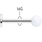 16G 5/16 Matte White Aurora Labret Monroe Tragus