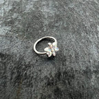 20G 5/16 Aurora Gem Fancy Flower Seamless Nose Hoop