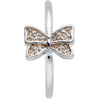 20G 5/16 Textured Little Bow Seamless Nose Hoop