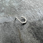 20G 1/4 Wicked Wire Faux Hoop L Shape Nose Ring