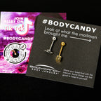 Officially Licensed Dungeons & Dragons Dice Barbell Tongue Ring  Set of 2