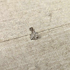 16G 1/4 Clear CZ Gem Leafy Branch Threadless Labret Tragus