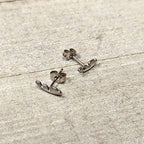 20G ASTM F-136 Implant Grade Titanium Fashion Feathers Stud Earrings