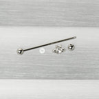 14G Clear Gem Bee Beautiful Insect Industrial Barbell 38mm