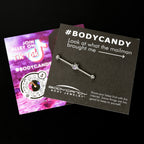 14G Purple Gem Bee Beautiful Insect Industrial Barbell 38mm