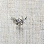 20G 7mm Clear Gem Epic Fabulous Flower L Shape Nose Ring