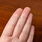 16G 5/16 Blue CZ ASTM F-136 Implant Grade Titanium Threadless Heart End Labret