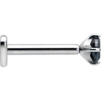 16G 5/16 Black CZ ASTM F-136 Implant Grade Titanium Threadless Heart End Labret