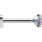 16G 5/16 Vitrail CZ ASTM F-136 Implant Grade Titanium Threadless Heart End Labret