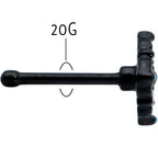 20G 1/4 Black Lacy Rhombus Nose Bone