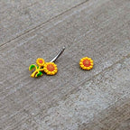 Happy Sunflower Trio Double Mount Belly Ring